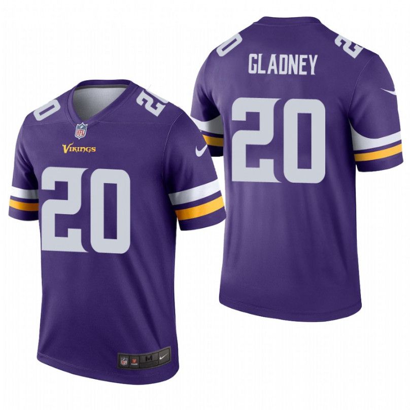 Men Minnesota Vikings 20 Jeff Gladney Nike Purple Limited Legend NFL Jersey